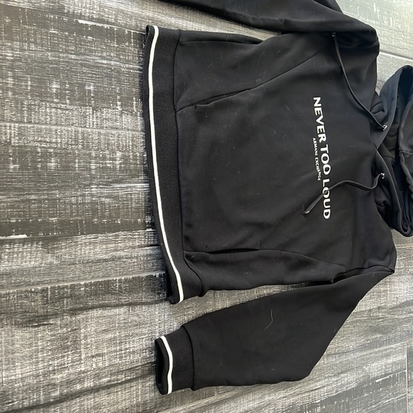 Armani Exchange AX Hoodie Never Too Loud - Picture 3 of 7
